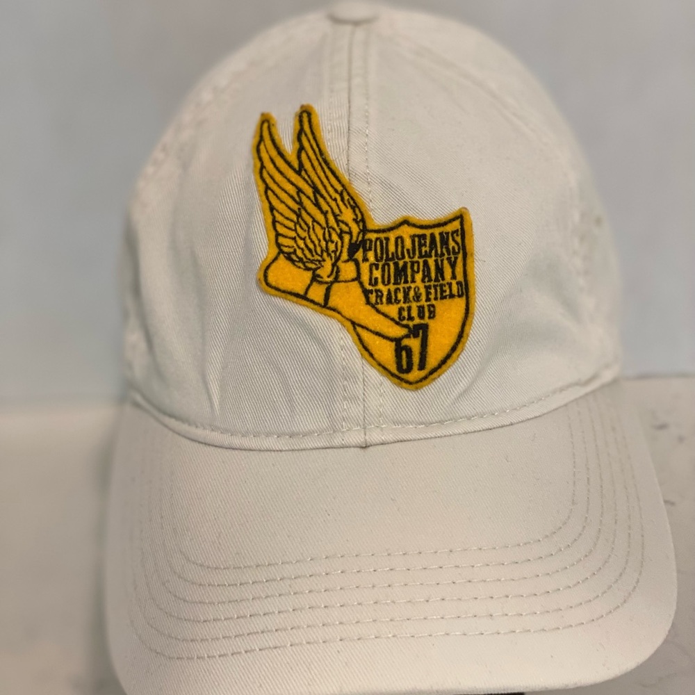 Vintage Polo Jeans Company Track Field Club 67. Baseball Cap, Ralph Lauren MFG